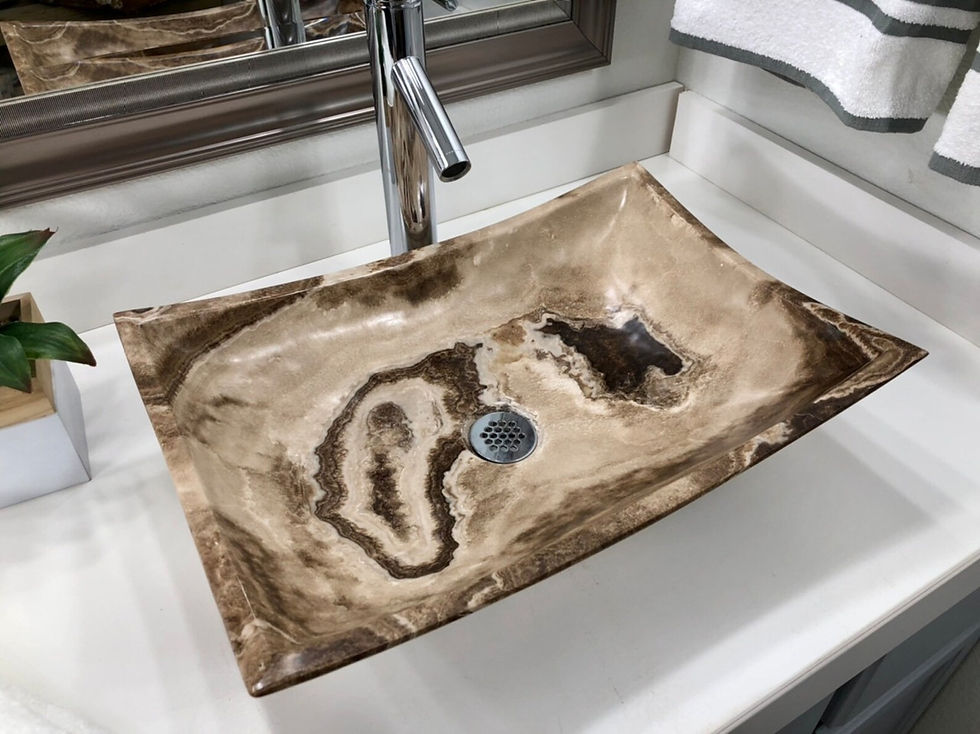 Thumbnail: Onyx Sink Rectangle Natural Stone