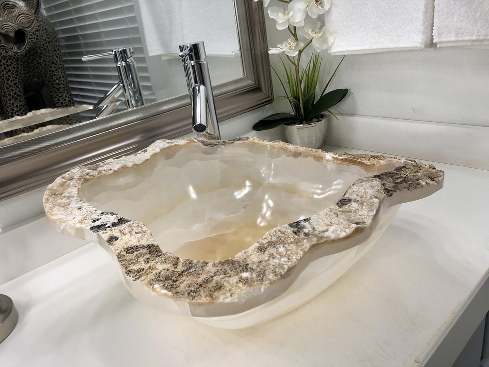 Thumbnail: Onyx Sink Rustic Natural Stone