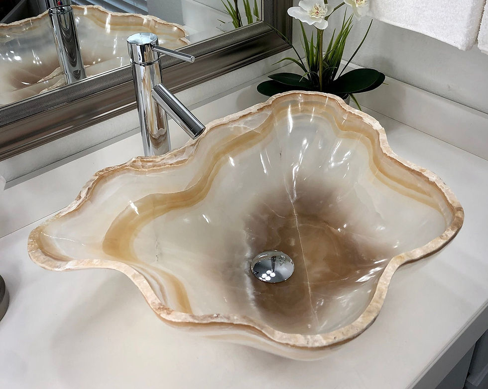 Onyx Sink Semi Rustic Natural Stone
