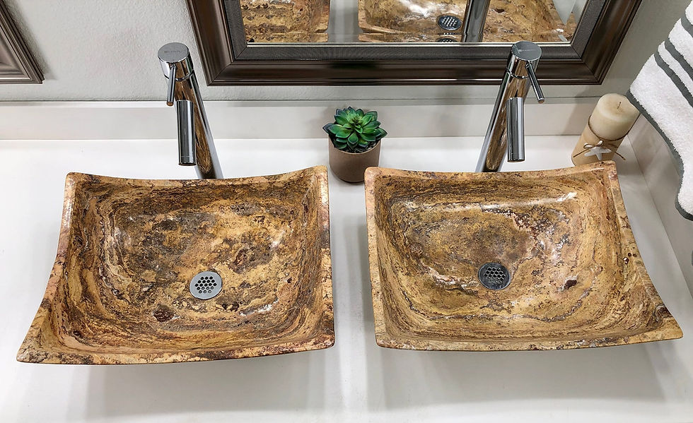 Thumbnail: Travertine Sink Rectangle 2 Natural Stone