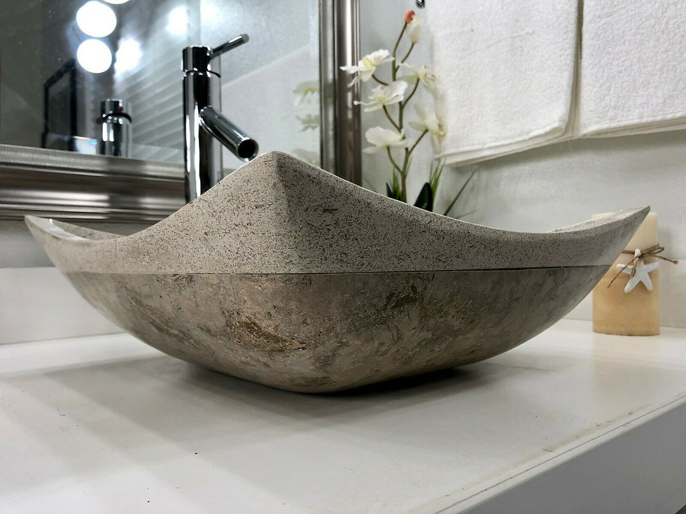 Thumbnail: Travertine Marble Sink Square Natural Stone