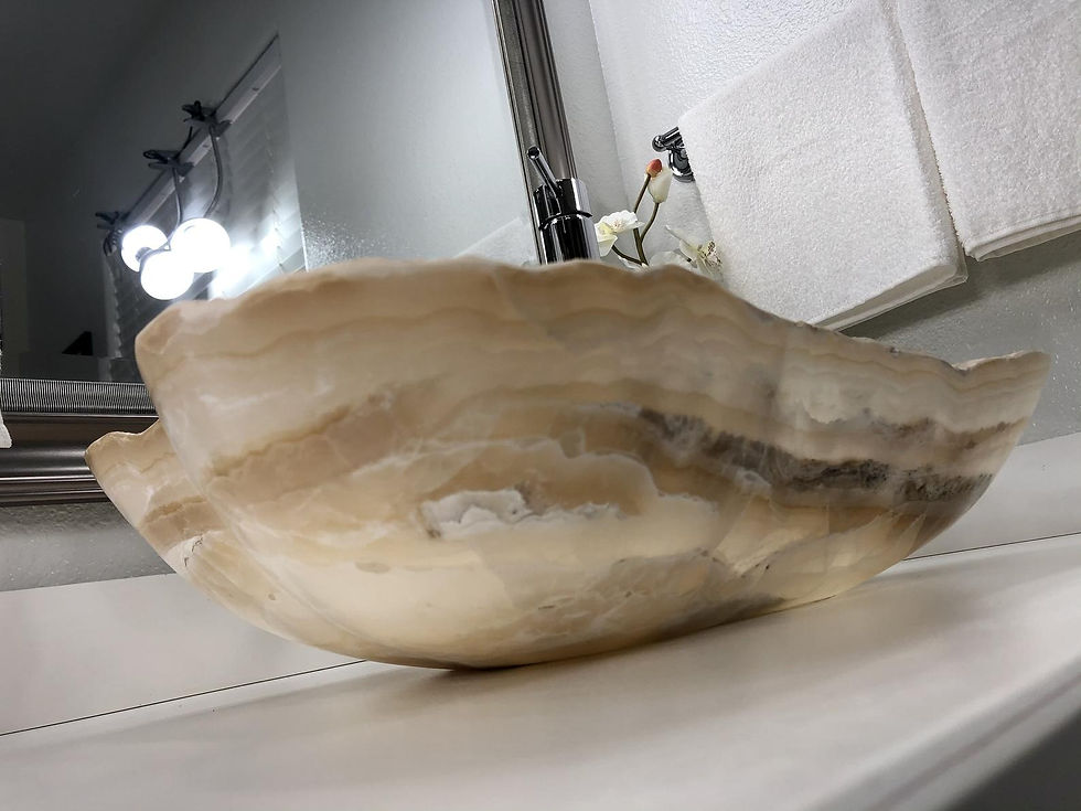 Thumbnail: Onyx Sink Semi Rustic Natural Stone