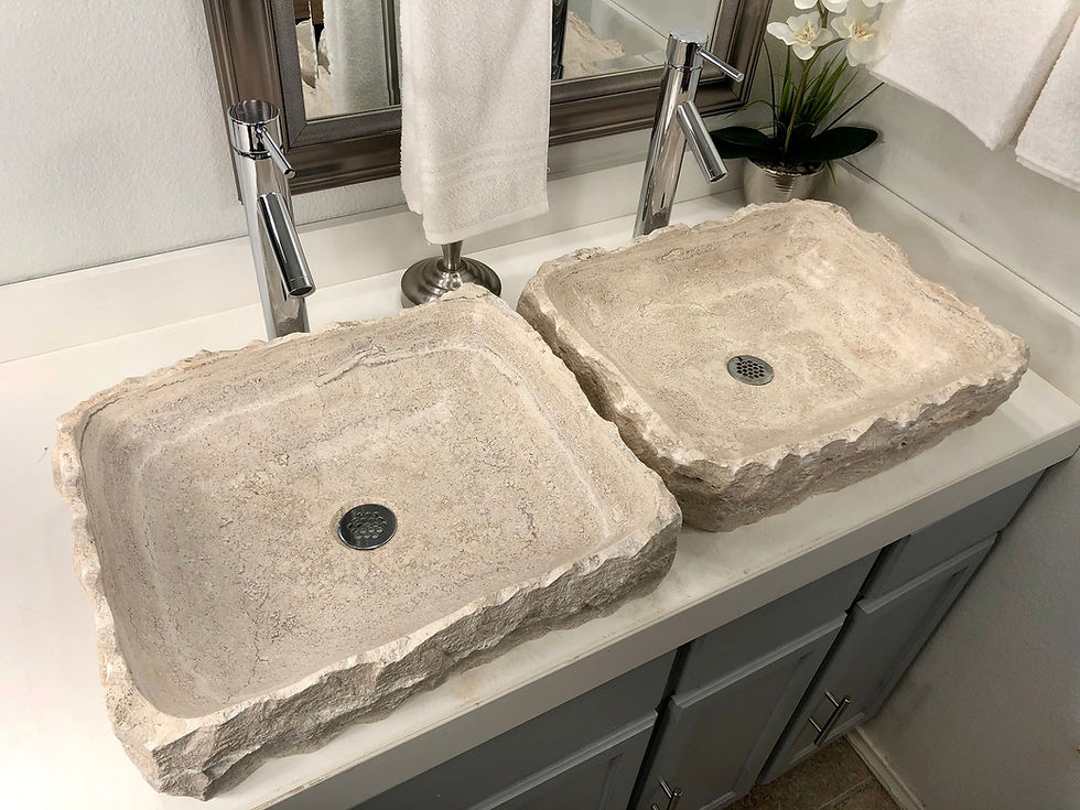 Thumbnail: Travertine Sink Rustic 2 Natural Stone