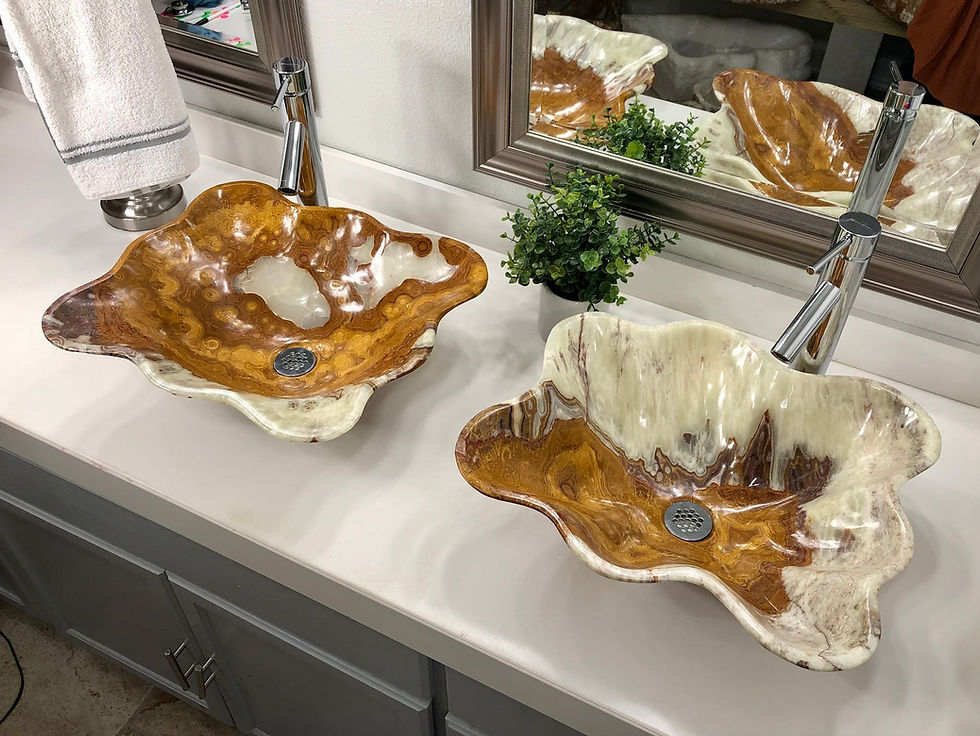 Thumbnail: Onyx Sink Semi Rustic 2 Natural Stone