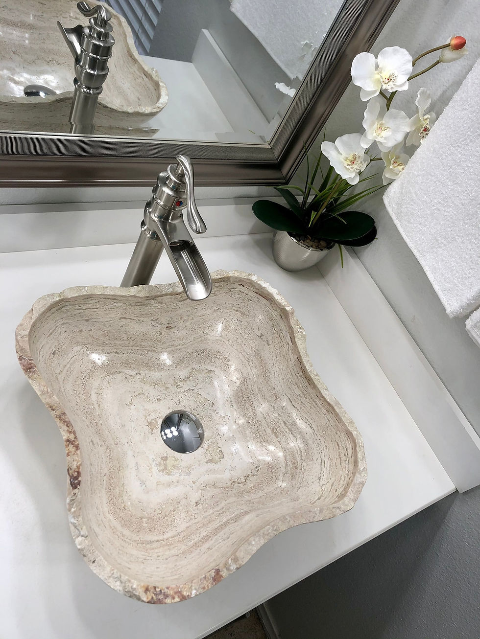 Thumbnail: Travertine Sink Rustic Natural Stone