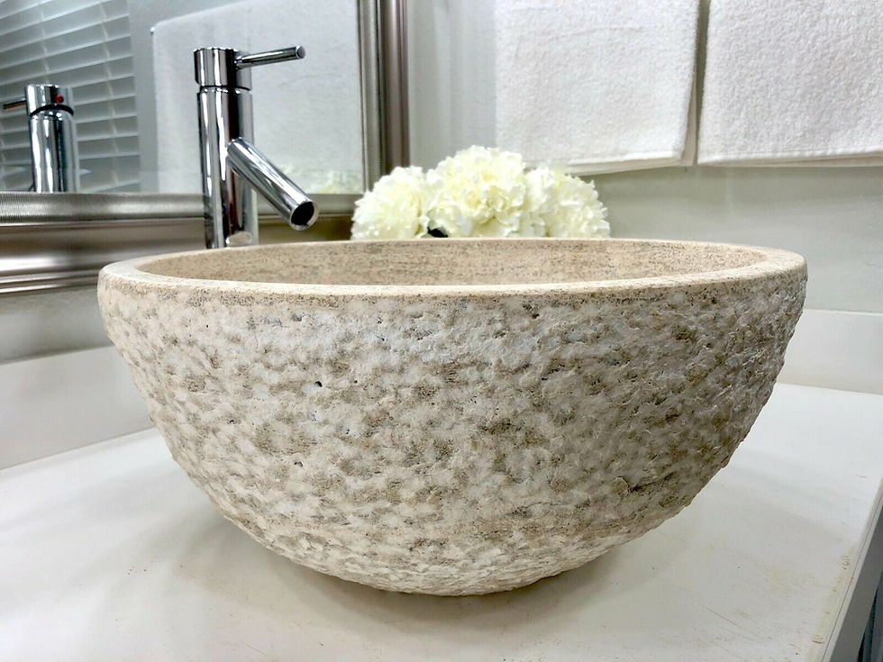 Thumbnail: Travertine Sink Round Natural Stone