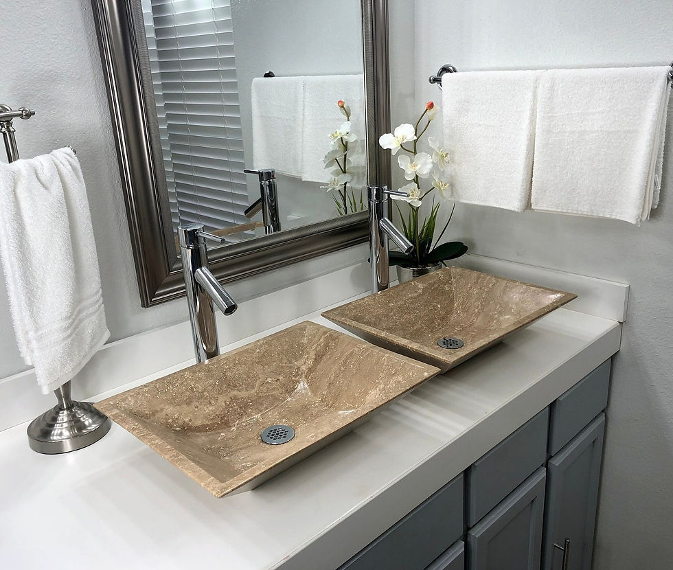 Thumbnail: Travertine Sink Rectangle 2 Natural Stone