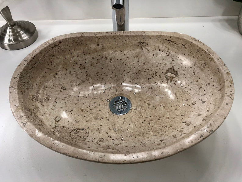 Thumbnail: Travertine Sink Canoe Natural Stone