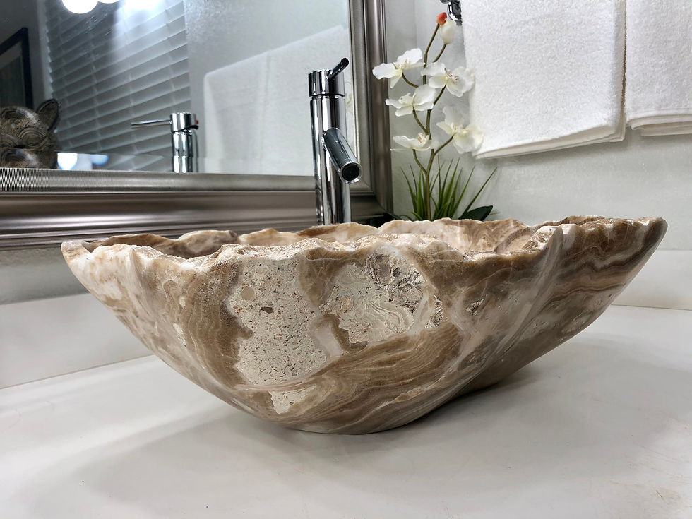 Thumbnail: Onyx Sink Semi Rustic Natural Stone
