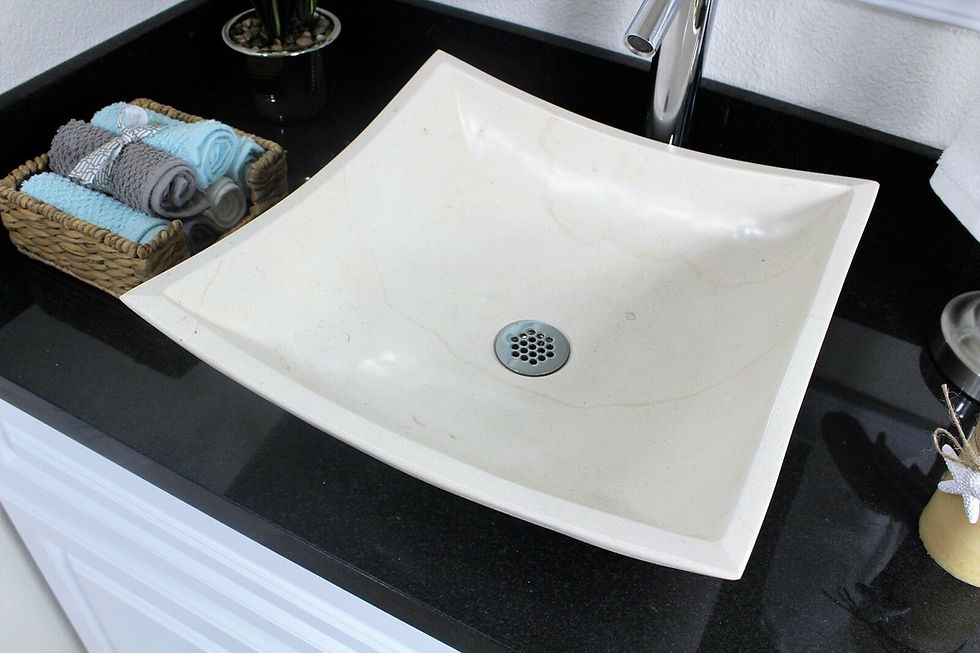 Thumbnail: Belagio Marble Sink Square Natural Stone