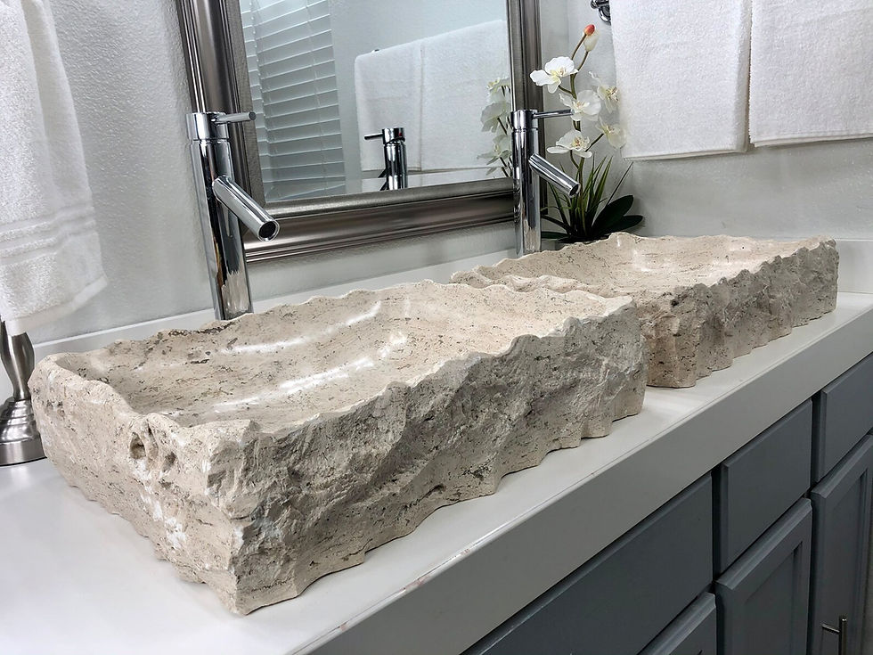Thumbnail: Travertine Sink Rustic 2 Natural Stone