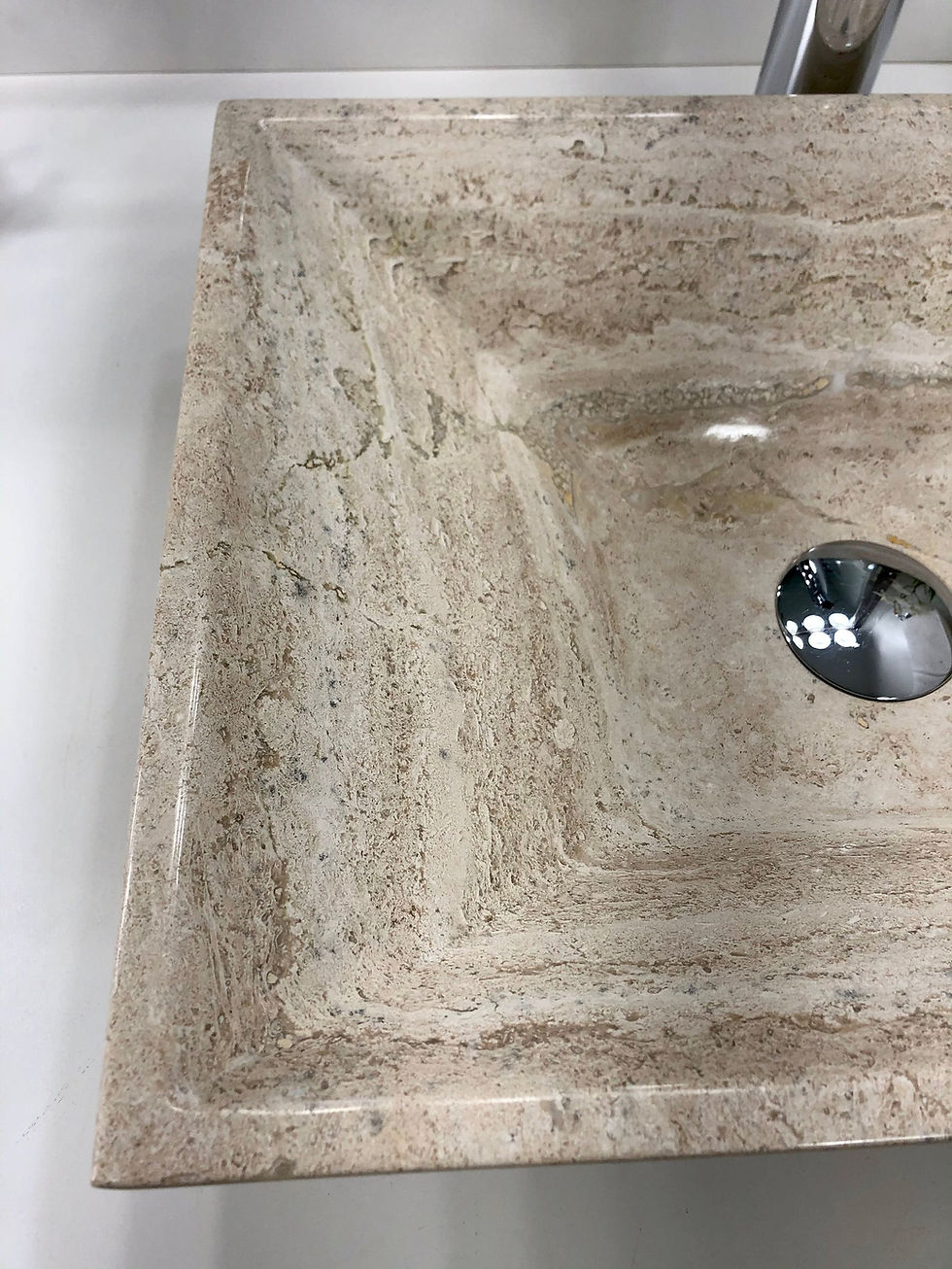 Thumbnail: Travertine Sink Rectangular Natural Stone
