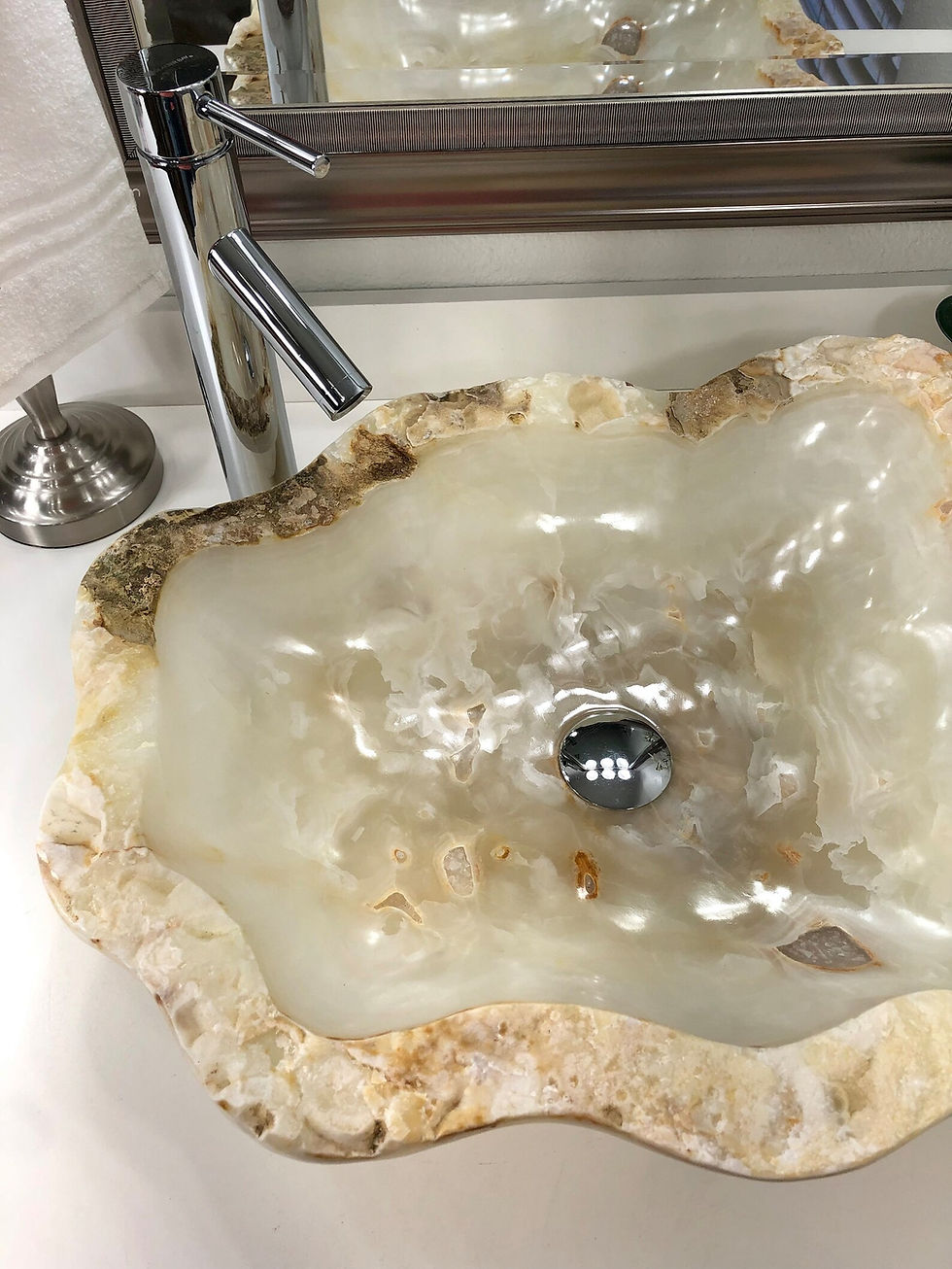 Thumbnail: Onyx Sink Rustic Natural Stone