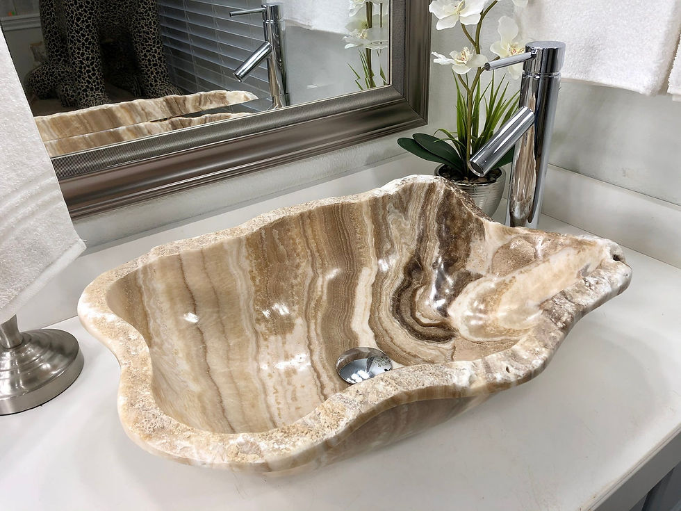 Thumbnail: Onyx Sink Rustic Natural Stone