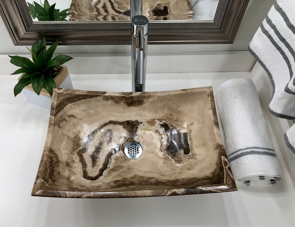 Thumbnail: Onyx Sink Rectangle Natural Stone