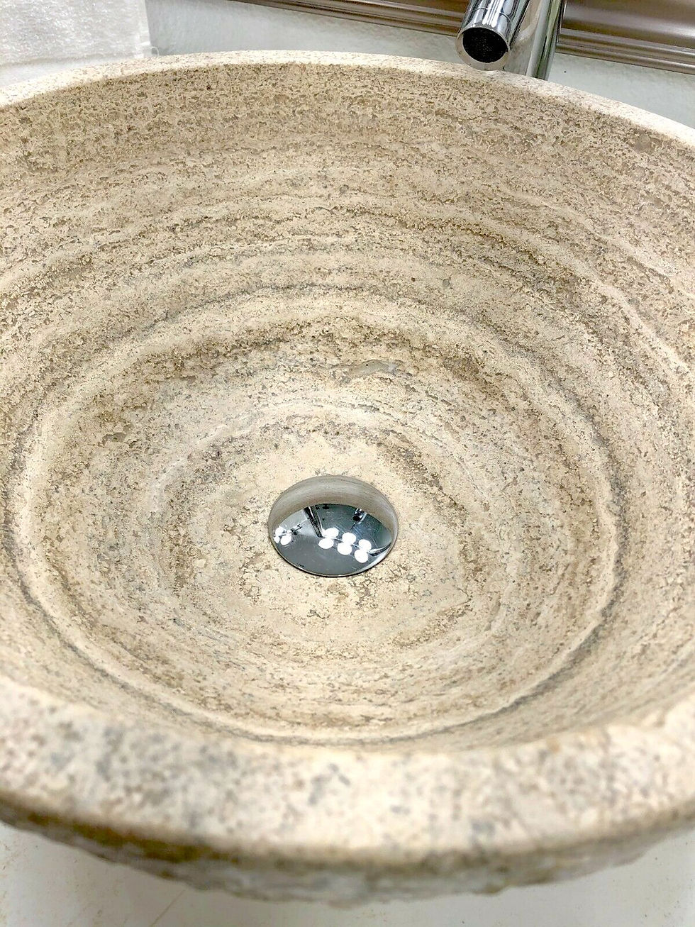 Thumbnail: Travertine Sink Round Natural Stone