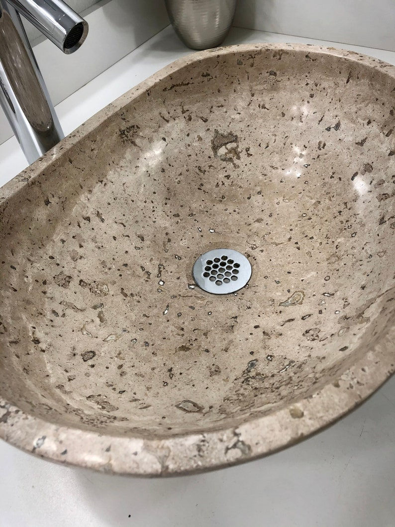 Thumbnail: Travertine Sink Canoe Natural Stone