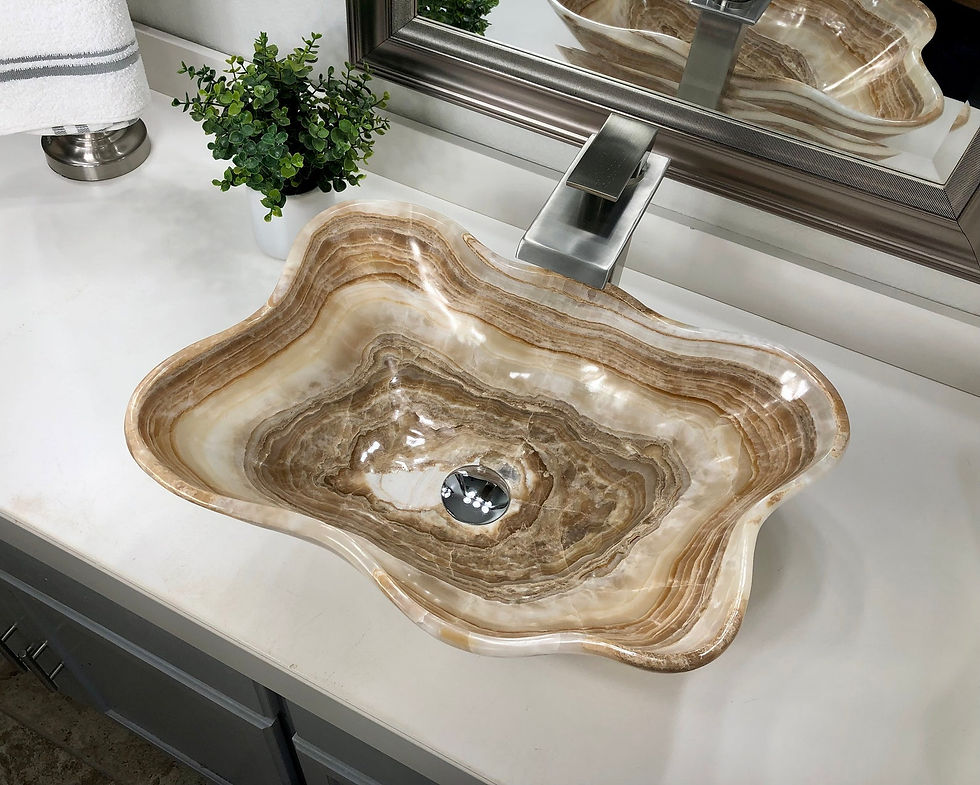 Thumbnail: Onyx Sink Semi Rustic Natural Stone