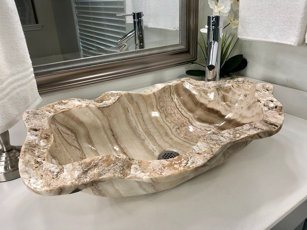 Thumbnail: Onyx Sink Rustic Natural Stone
