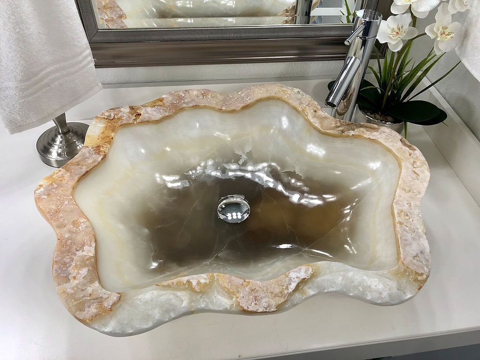 Thumbnail: Onyx Sink Rustic Natural Stone