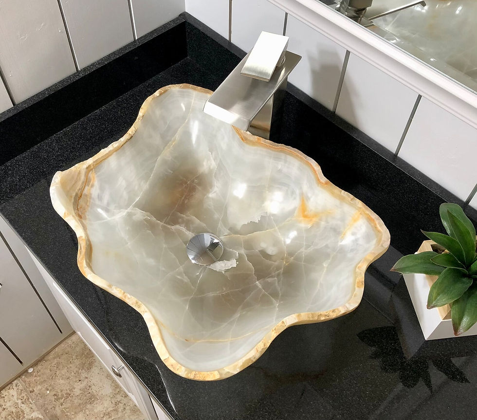 Thumbnail: Onyx Sink Semi Rustic Natural Stone