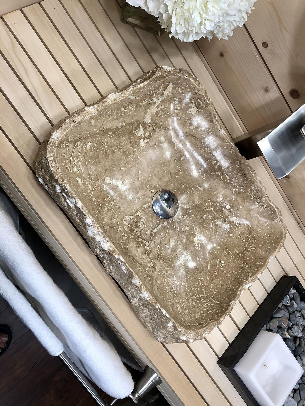Thumbnail: Travertine Sink Rustic Natural Stone