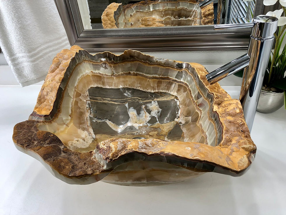 Thumbnail: Onyx Sink Rustic Natural Stone