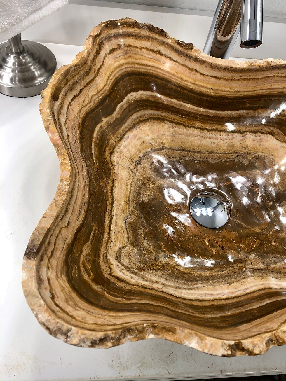 Thumbnail: Onyx Sink Rustic Natural Stone