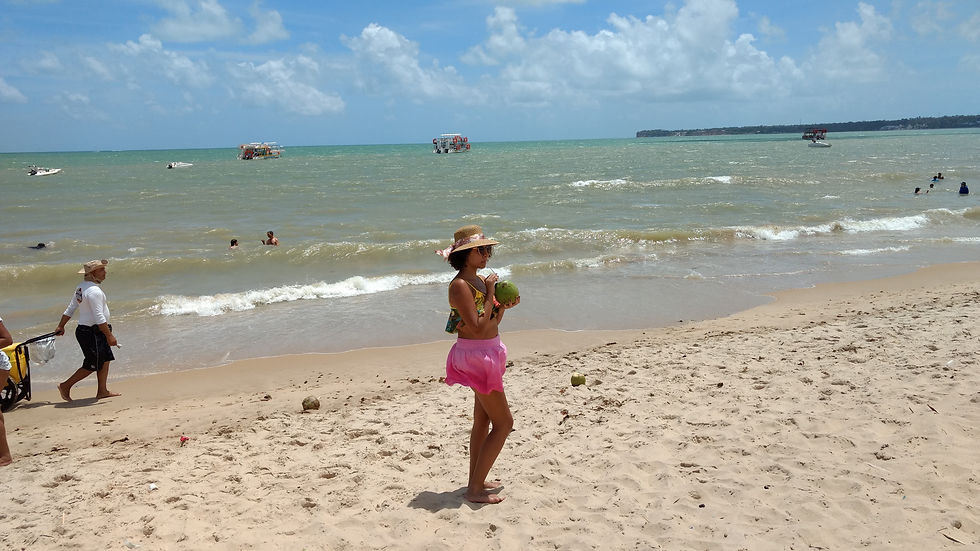 eu e meu coco na praia de Tambaú