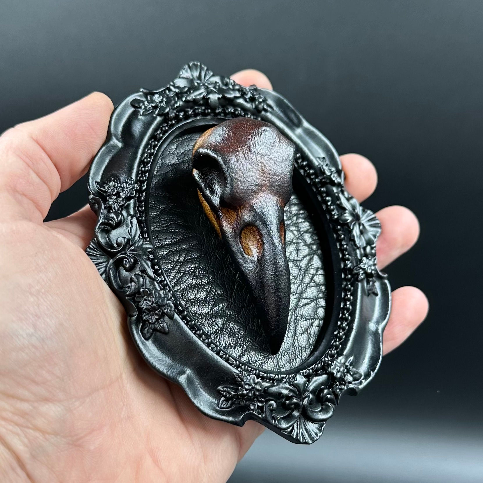 Mini cadre Crâne de Corbeau