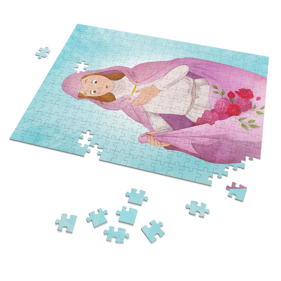 Thumbnail: Miracle of the Roses Jigsaw Puzzle with Tin 