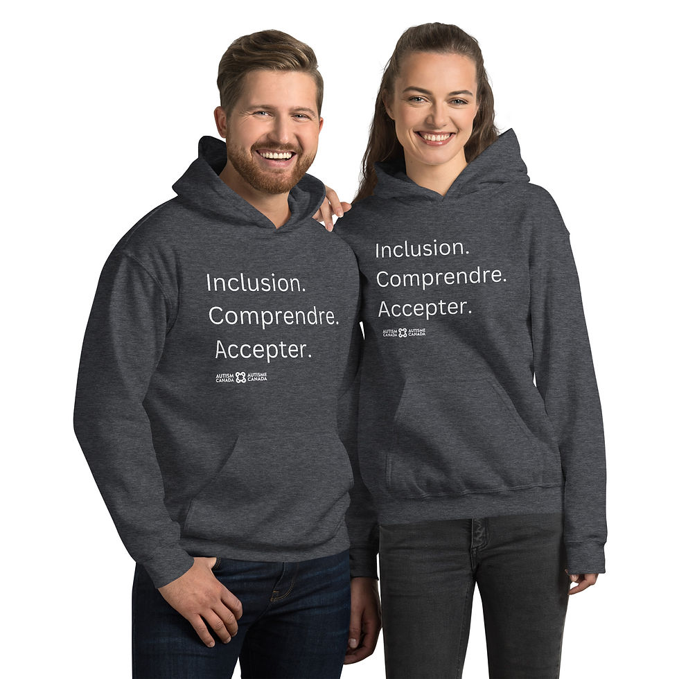 Thumbnail: Include. Understand. Accept. - Unisex Hoodie (French Version)