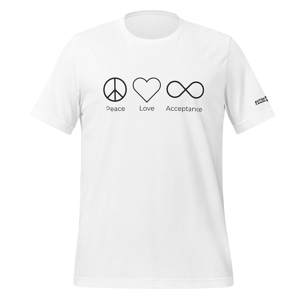 Thumbnail: Peace. Love. Acceptance. - Unisex Short Sleeve Tee