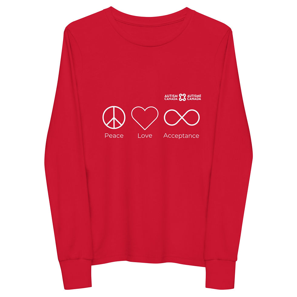 Thumbnail: Peace. Love. Acceptance. - Youth Long Sleeve Tee