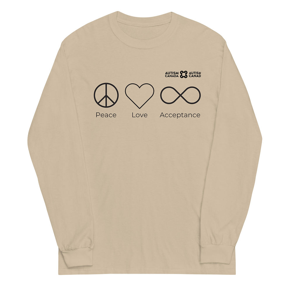 Thumbnail: Peace. Love. Acceptance. - Unisex Long Sleeve Tee