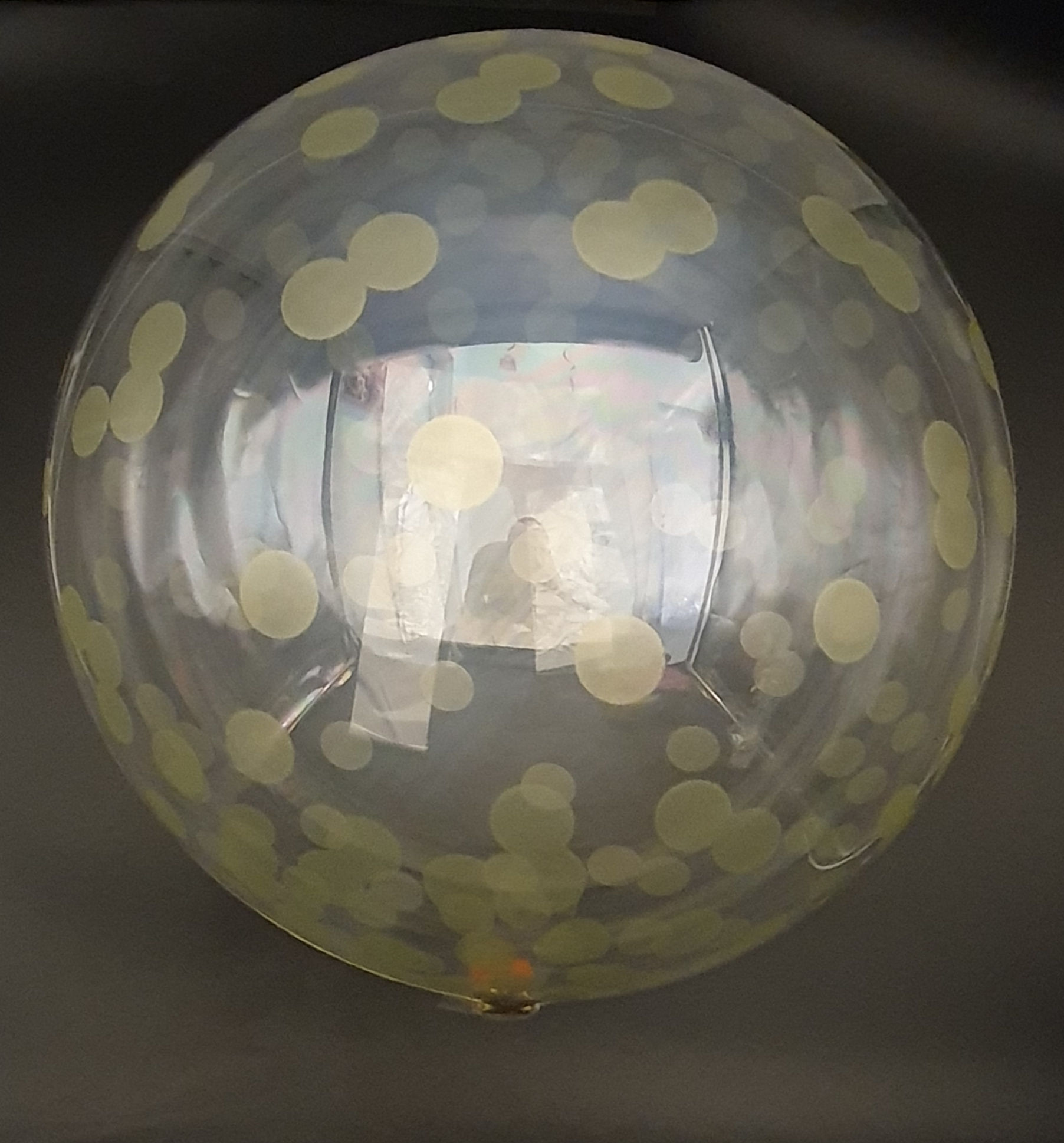 18" באבל מודפס קונפטי זהב וכסף