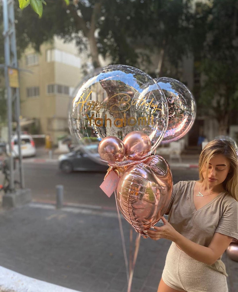 תמונה ממוזערת: סט ג'וליה רוברטס +שקוף פנינים רוז גולד+ נצנצים וכיתוב מתנה