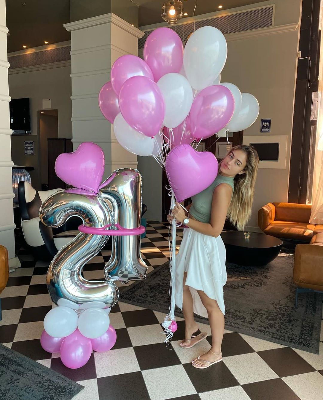 בלונים מסטיק ליום הולדת בנות+ בלון לב מתנה!