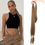 Thumbnail: Ponytail Extensions Synthetic Boxing Braids Wrap Around Chignon Tail With Rubbe