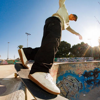Skateboarder with P448 shoes