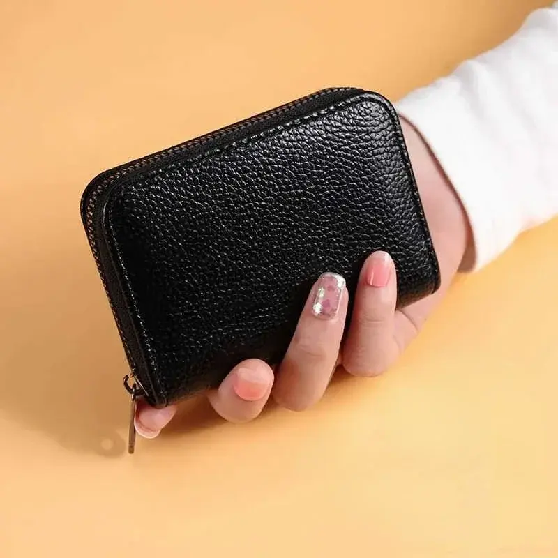 Thumbnail: Multi Slot Card Holder Vintage Small Wallet Women Men Business Bank Credit Card 