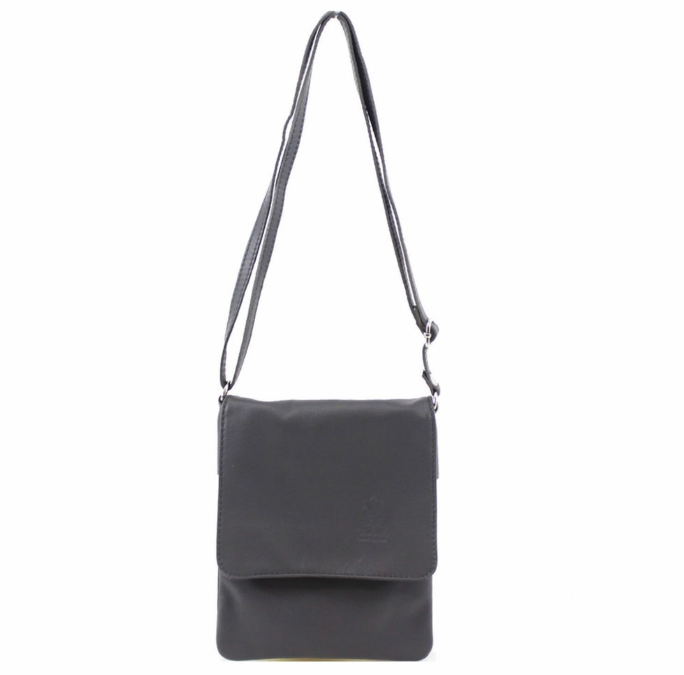 Thumbnail: Italian Leather Crossbody Bag (Dark Colours)