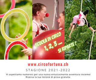 1, 2, 3... si riparte con la scuola di circo stagione 2021-2022
