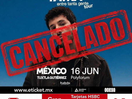 Sebastián Yatra Cancela Concierto en Chiapas Programado para el 16 de Junio