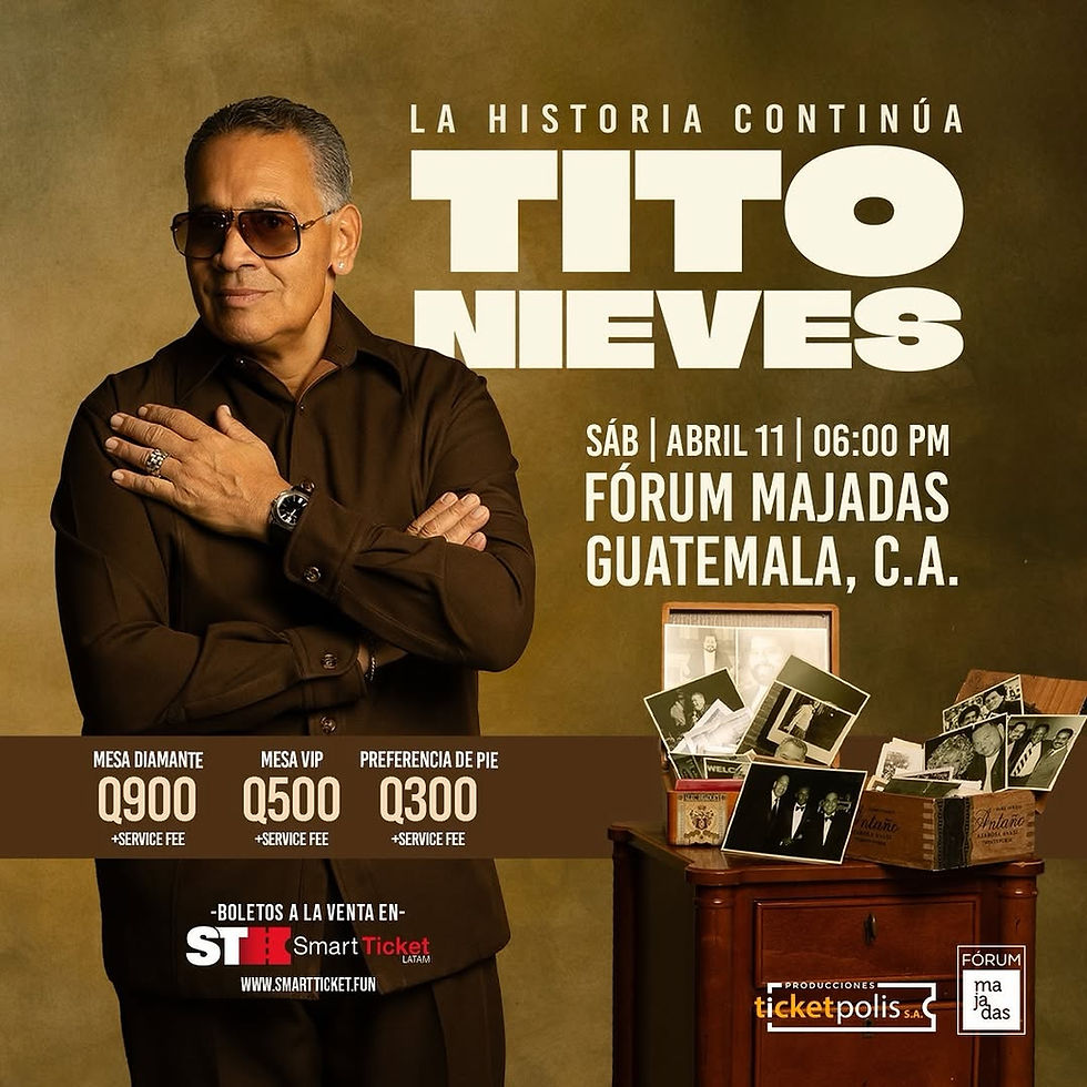 TITO NIEVES CONCIERTO GUATEMALA ABRIL 11 2026