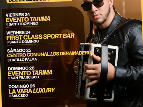 próximos eventos de El Rubio Acordeón del 24 al 26 de octubre 2025