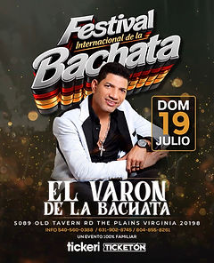 ITINERARIO JULIO 2026 EL VARON DE LA BACHATA