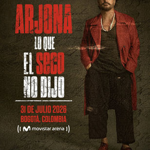 RICARDO ARJONA CONCIERTO BOGOTÁ COLOMBIA 31 DE JULIO 2026