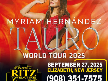 Myriam hernandez concierto teatro Ritz new jersey 27 de septiembre 2025