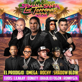 Semana Santa Las Terrenas 2026: El Prodigio, Omega, Rochy RD y Shadow Blow en Punta Popi este 4 de abril